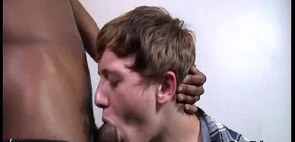  BlacksOnBoys - Black Muscular Gay Dude Gucks White Twink 23